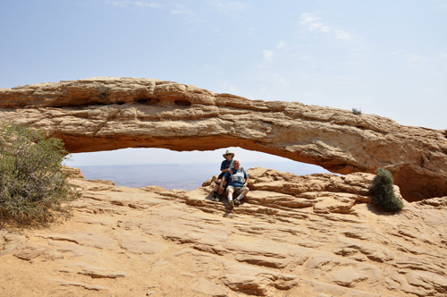 Karen Duquette at Mesa Arch